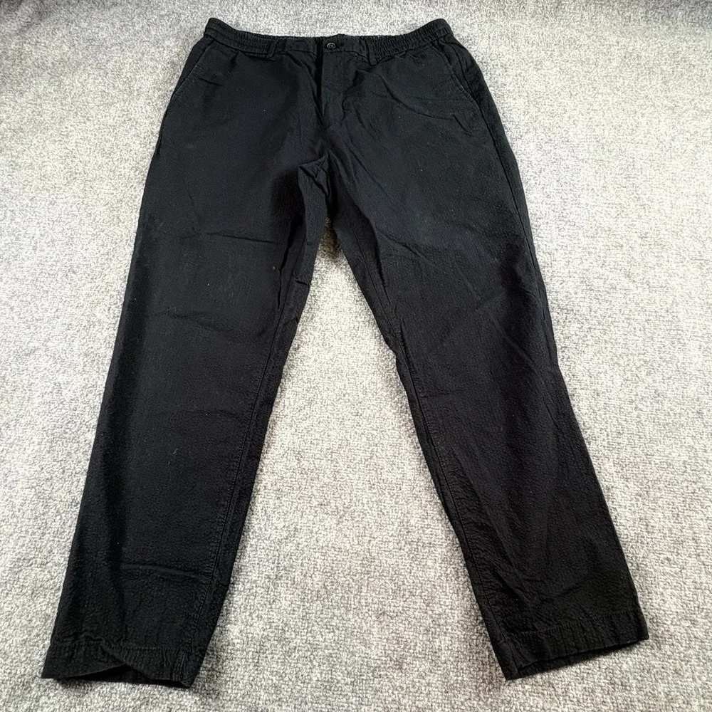 Banana‎ Republic Pants Men's 36x32 fits 36x28 Black Athletic Fit Textured Casual
